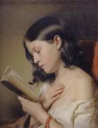 EYBL, Franz Girl Reading oil painting